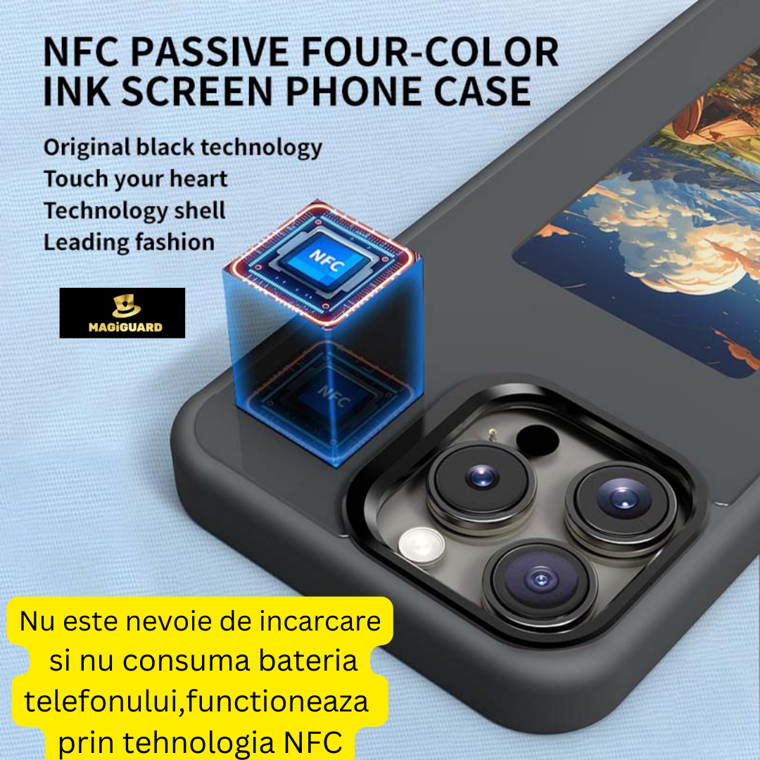 Funda para teléfono NFC con pantalla E-INK
