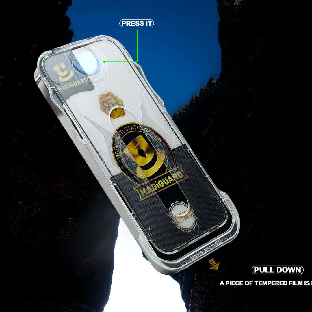 Película protectora con funda para iPhone/Samsung