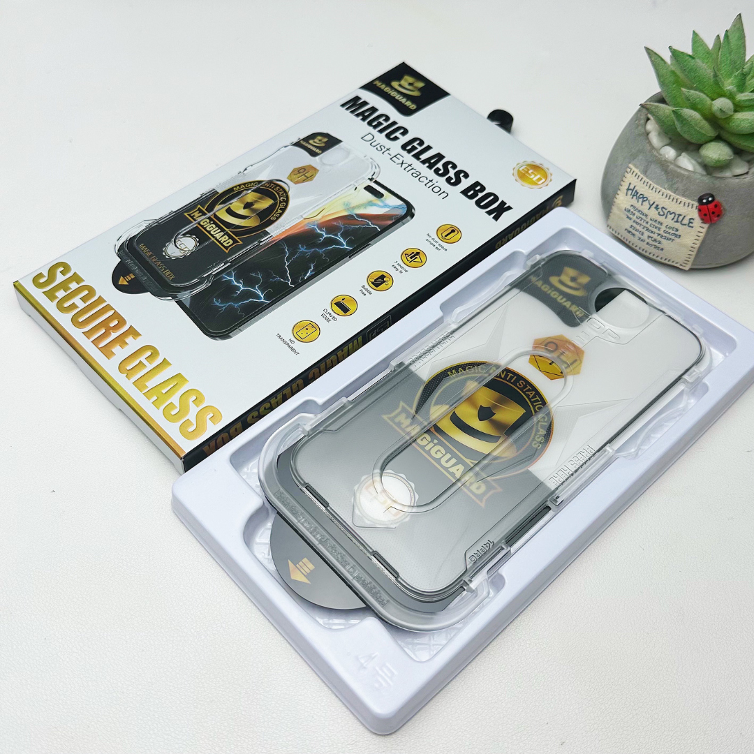 Película protectora con funda para iPhone/Samsung