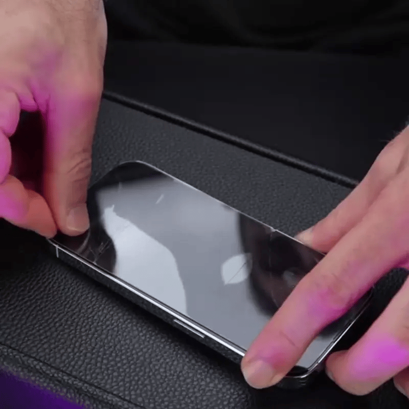 Película protectora con funda para iPhone/Samsung