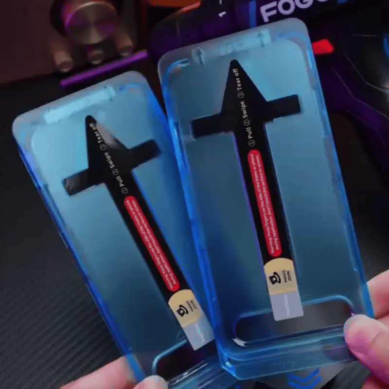 Película protectora con funda para iPhone/Samsung