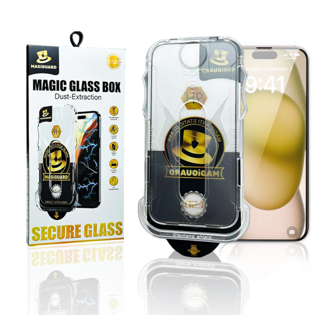 Película protectora con funda para iPhone/Samsung