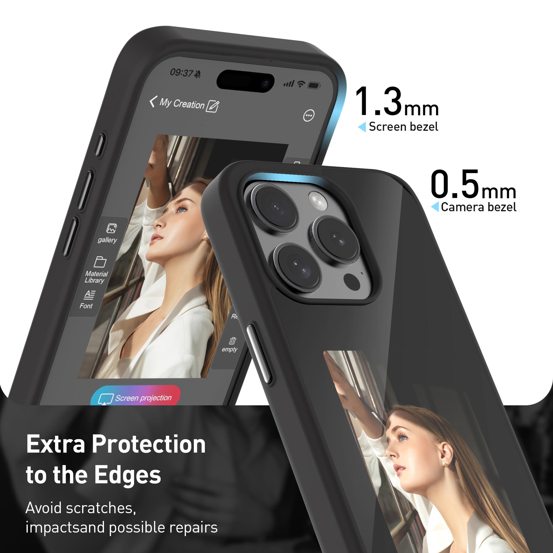 Funda para teléfono NFC con pantalla E-INK